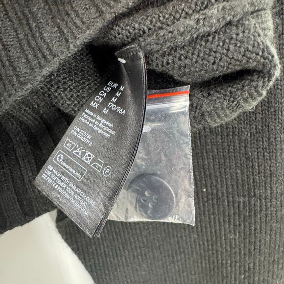 Divided H&M Cropped Cardigan Sweater M Black Dark Academia Whimsigoth Witchy - Picture 7 of 7